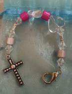 Cross Heart Pink Scissorfob